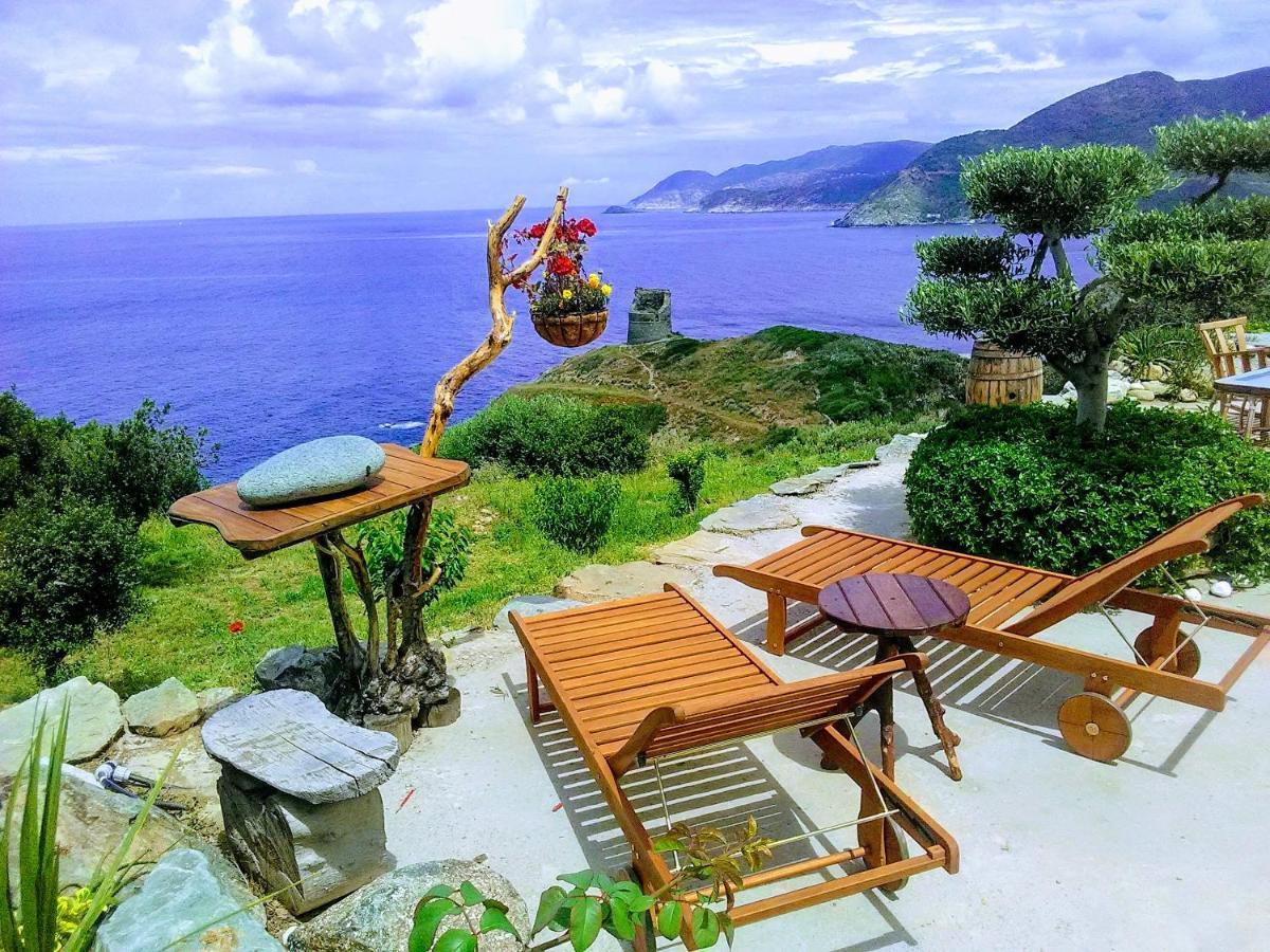 Coin De Paradis Vue Dominante Sur Mer, Montagne Et Tour Genoise Avec Jacuzzi Pino المظهر الخارجي الصورة